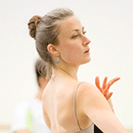 Candace Bouchard in rehearsal for OBT25. Photo by Blaine Truitt Covert.
