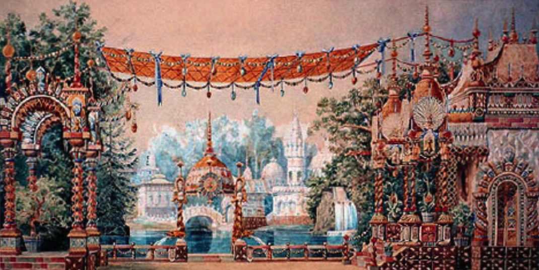 The 1892 set design for the 