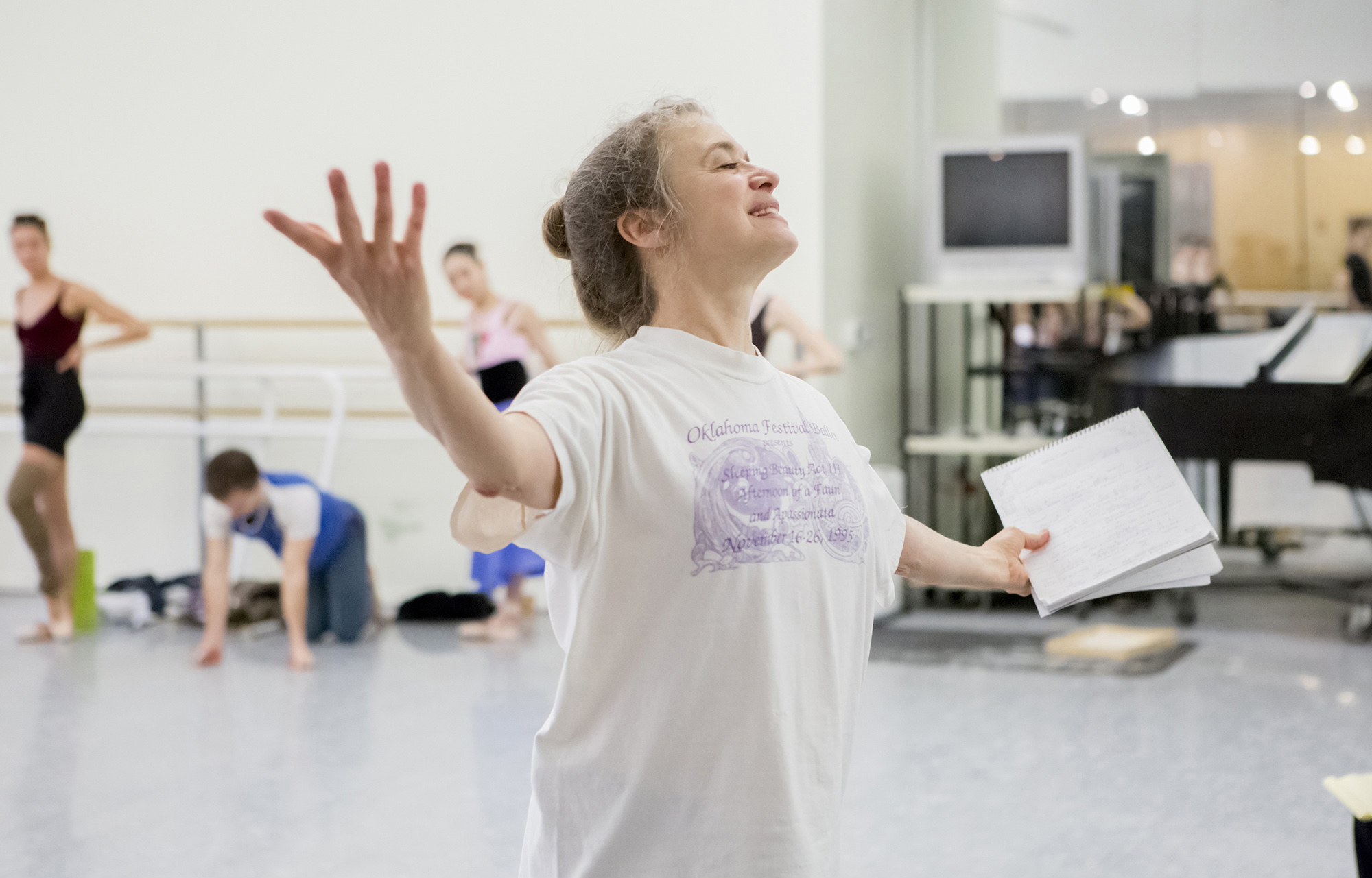 Stager Janie Parker in rehearsal for the company premiere of Ben Stevenson's Cinderella. Photo by Blaine Truitt Covert.