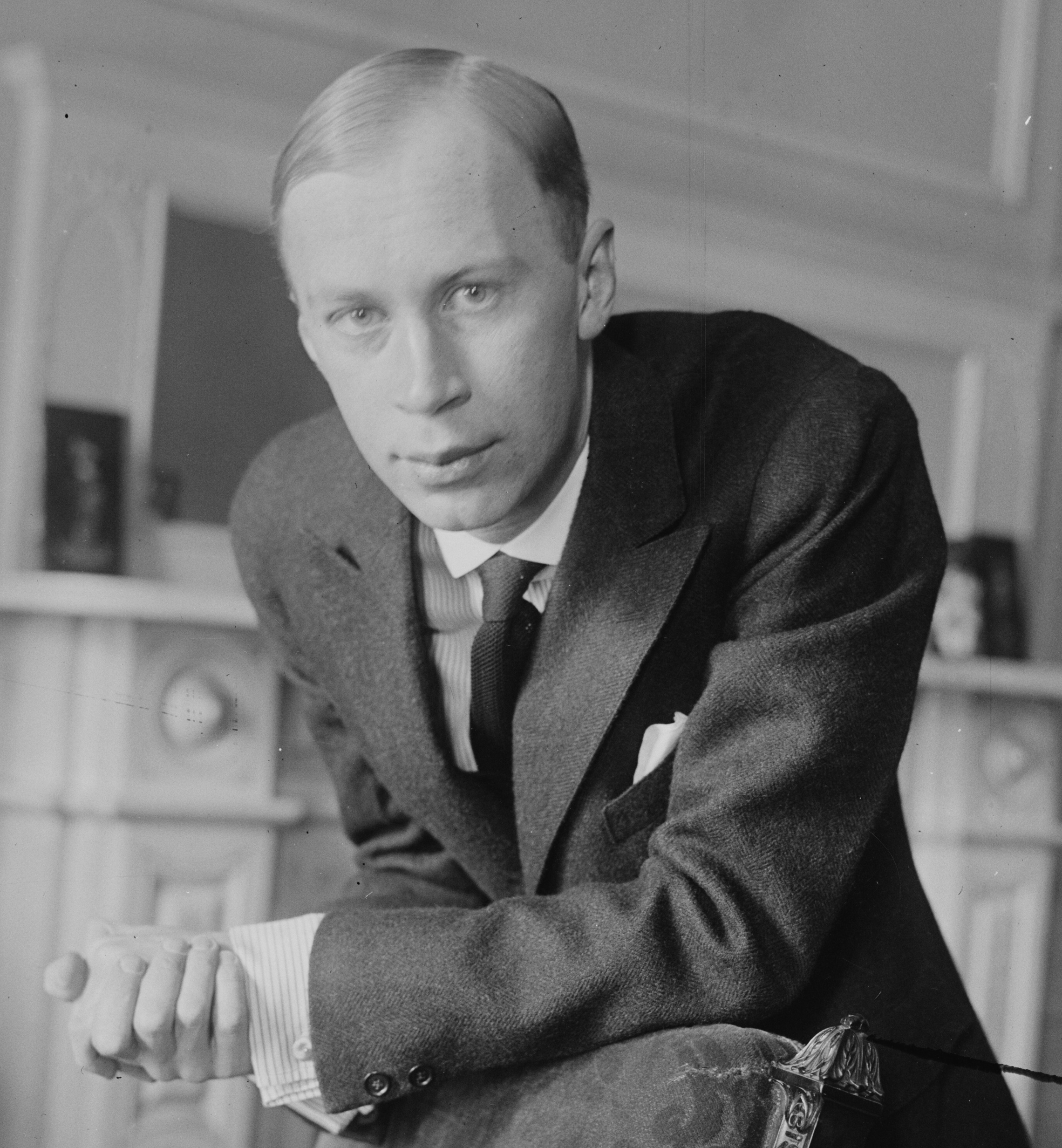 Sergei Prokofiev in New York, 1918, United States Library of Congress's Prints and Photographs division under the digital ID ggbain.28258